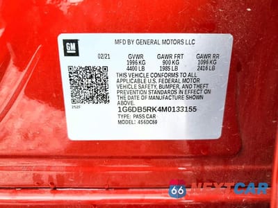 Zdjęcie 12 z 12 samochodu: 2021 CADILLAC CT4 PREMIUM LUXURY VIN:1G6DB5RK4M0133155 - miniatura