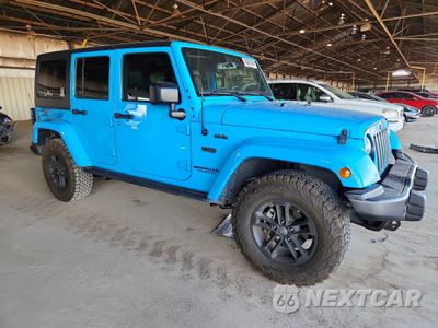Czwarte zdjęcie samochodu z boku: 2017 JEEP WRANGLER UNLIMITED SAHARA VIN:1C4BJWEG6HL616746 - miniatura