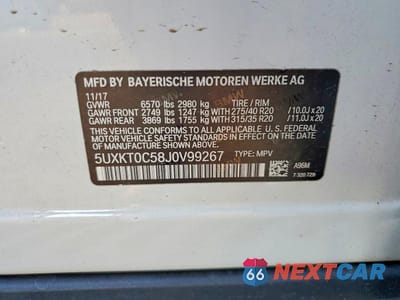 Zdjęcie 13 z 13 samochodu: 2018 BMW X5 XDR40E VIN:5UXKT0C58J0V99267 - miniatura