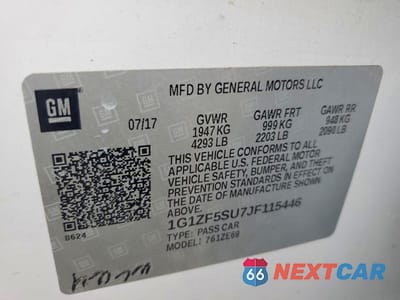 Zdjęcie 12 z 12 samochodu: 2018 CHEVROLET MALIBU HYBRID VIN:1G1ZF5SU7JF115446 - miniatura