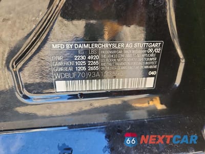 Zdjęcie 12 z 12 samochodu: 2003 MERCEDES-BENZ E 500 VIN:WDBUF70J93A133595 - miniatura