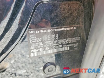 Zdjęcie 12 z 12 samochodu: 2014 BMW 750 LI VIN:WBAYE8C55ED135448 - miniatura