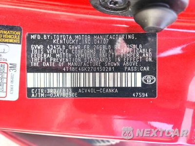 Zdjęcie 12 z 12 samochodu: 2007 TOYOTA CAMRY LE VIN:4T1BE46K27U150281 - miniatura