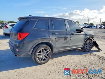 Trzecie zdjęcie samochodu z tyłu: 2022 HONDA PASSPORT EXL VIN:5FNYF8H53NB025371 - miniatura