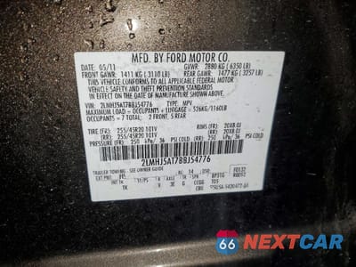 Zdjęcie 13 z 13 samochodu: 2011 LINCOLN MKT VIN:2LMHJ5AT7BBJ54776 - miniatura