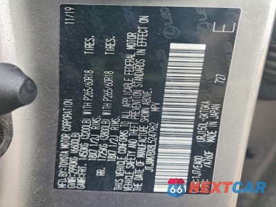 Zdjęcie 13 z 13 samochodu: 2020 LEXUS GX 460 BASE VIN:JTJAM7BX8L5247962 - miniatura