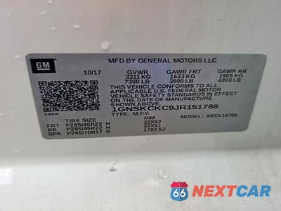 Zdjęcie 13 z 14 samochodu: 2018 CHEVROLET TAHOE K1500 PREMIER VIN:1GNSKCKC9JR151788 - miniatura