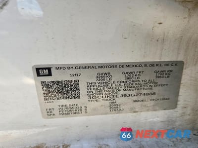 Zdjęcie 12 z 12 samochodu: 2018 CHEVROLET SILVERADO K1500 HIGH COUNTRY VIN:3GCUKTEJ9JG274888 - miniatura