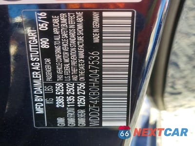 Zdjęcie 12 z 12 samochodu: 2017 MERCEDES-BENZ E 300 4MATIC VIN:WDDZF4KB0HA047536 - miniatura