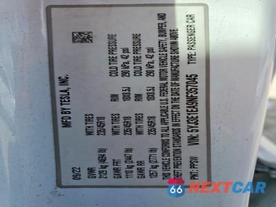 Zdjęcie 13 z 13 samochodu: 2022 TESLA MODEL 3 VIN:5YJ3E1EA9NF357045 - miniatura