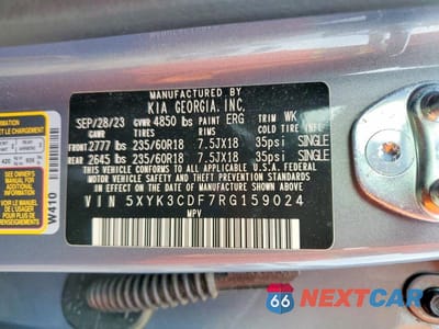 Zdjęcie 14 z 14 samochodu: 2024 KIA SPORTAGE EX VIN:5XYK3CDF7RG159024 - miniatura