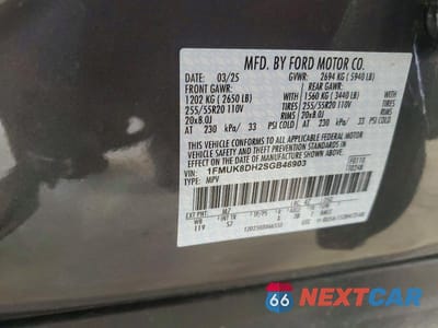 Zdjęcie 13 z 13 samochodu: 2025 FORD EXPLORER ACTIVE VIN:1FMUK8DH2SGB46903 - miniatura