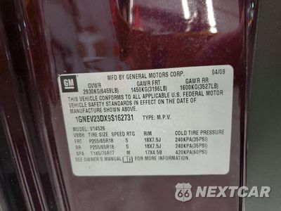 Zdjęcie 13 z 13 samochodu: 2009 CHEVROLET TRAVERSE LT VIN:1GNEV23DX9S162731 - miniatura