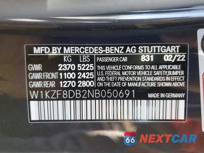 Zdjęcie 12 z 12 samochodu: 2022 MERCEDES-BENZ E 350 VIN:W1KZF8DB2NB050691 - miniatura