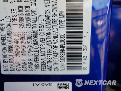 Zdjęcie 14 z 14 samochodu: 2023 HONDA CR-V VIN:5J6RS3H44PL006333 - miniatura