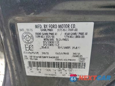 Zdjęcie 12 z 12 samochodu: 2015 FORD F150 SUPERCREW VIN:1FTEW1EG8FFA43622 - miniatura