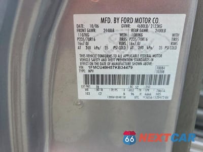 Zdjęcie 12 z 12 samochodu: 2007 FORD ESCAPE HEV VIN:1FMCU49H57KB34479 - miniatura
