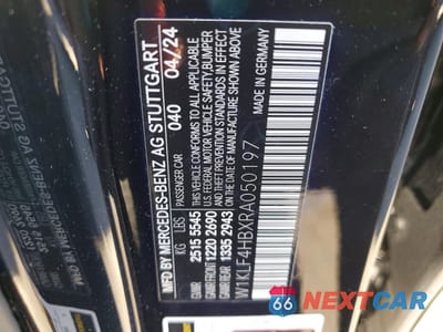 Zdjęcie 12 z 12 samochodu: 2024 MERCEDES-BENZ E 350 4MATIC VIN:W1KLF4HBXRA050197 - miniatura