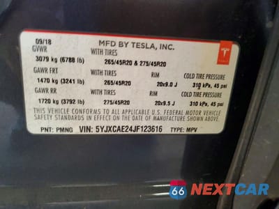Zdjęcie 12 z 12 samochodu: 2018 TESLA MODEL X VIN:5YJXCAE24JF123616 - miniatura