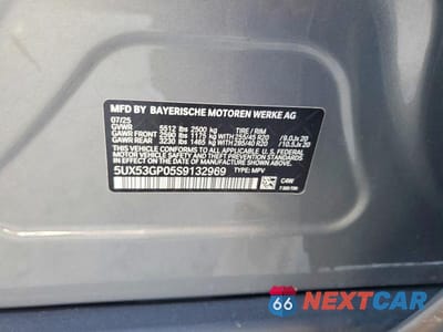 Zdjęcie 13 z 13 samochodu: 2025 BMW X3 30 XDRIVE VIN:5UX53GP05S9132969 - miniatura