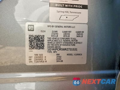 Zdjęcie 14 z 14 samochodu: 2024 CADILLAC XT6 PREMIUM LUXURY VIN:1GYKPCRS6RZ731531 - miniatura