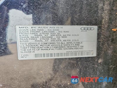 Zdjęcie 13 z 13 samochodu: 2014 AUDI Q7 VIN:WA1LMAFE9ED017545 - miniatura