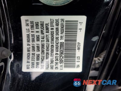 Zdjęcie 13 z 13 samochodu: 2016 HONDA CIVIC LX VIN:19XFC2F56GE220065 - miniatura