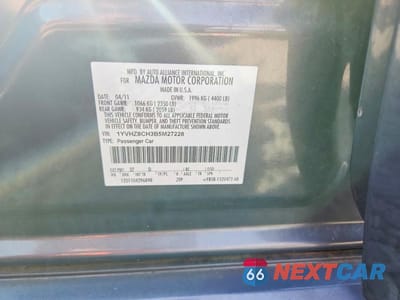 Zdjęcie 12 z 12 samochodu: 2011 MAZDA 6 I VIN:1YVHZ8CH3B5M27228 - miniatura