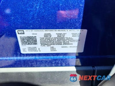 Zdjęcie 13 z 13 samochodu: 2022 CHEVROLET EQUINOX LT VIN:3GNAXKEV0NL299605 - miniatura
