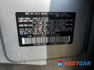 Zdjęcie 13 z 13 samochodu: 2014 SUBARU FORESTER 2.5I LIMITED VIN:JF2SJAHC7EH422660 - miniatura
