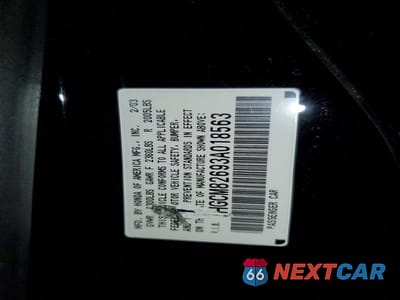 Zdjęcie 12 z 12 samochodu: 2003 HONDA ACCORD EX VIN:1HGCM82693A018563 - miniatura