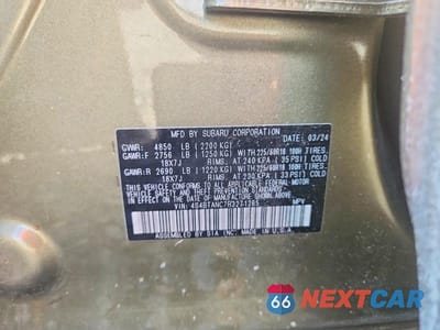 Zdjęcie 13 z 13 samochodu: 2024 SUBARU OUTBACK LIMITED VIN:4S4BTANC7R3271265 - miniatura