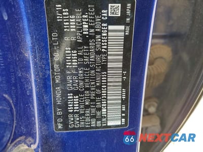 Zdjęcie 13 z 13 samochodu: 2017 HONDA ACCORD HYBRID VIN:JHMCR6F36HC018955 - miniatura