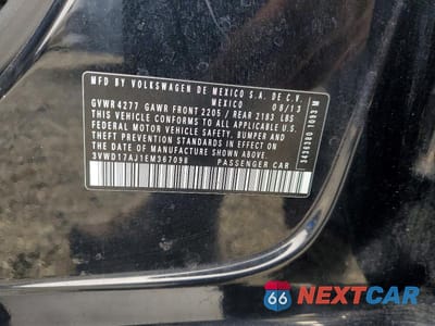 Zdjęcie 12 z 12 samochodu: 2014 VOLKSWAGEN JETTA SE VIN:3VWD17AJ1EM367098 - miniatura