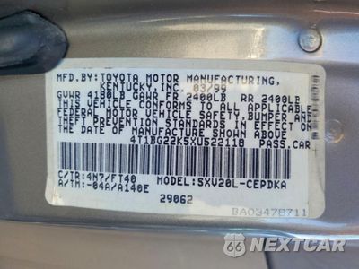 Zdjęcie 13 z 13 samochodu: 1999 TOYOTA CAMRY CE VIN:4T1BG22K5XU522118 - miniatura