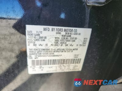 Zdjęcie 13 z 13 samochodu: 2013 FORD EXPLORER SPORT VIN:1FM5K8GT2DGB58217 - miniatura