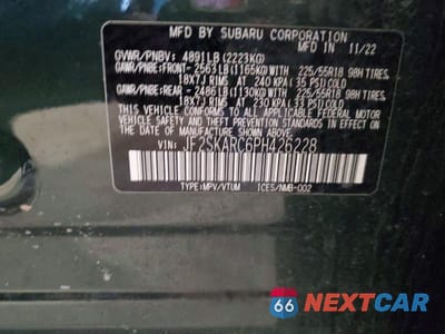 Zdjęcie 14 z 14 samochodu: 2023 SUBARU FORESTER TOURING VIN:JF2SKARC6PH426228 - miniatura