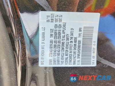 Zdjęcie 13 z 13 samochodu: 2019 HONDA ODYSSEY EX VIN:5FNRL6H52KB019381 - miniatura