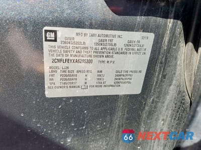 Zdjęcie 13 z 13 samochodu: 2010 CHEVROLET EQUINOX LTZ VIN:2CNFLFEYXA6285300 - miniatura