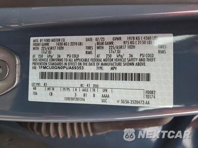 Zdjęcie 12 z 12 samochodu: 2023 FORD ESCAPE ACTIVE VIN:1FMCU0GN0PUA69353 - miniatura