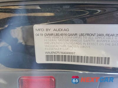 Zdjęcie 12 z 12 samochodu: 2019 AUDI A5 PREMIUM PLUS S-LINE VIN:WAUENCF51KA049097 - miniatura