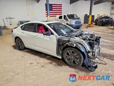 Czwarte zdjęcie samochodu z boku: 2023 ACURA TLX A-SPEC VIN:19UUB6F53PA001327 - miniatura