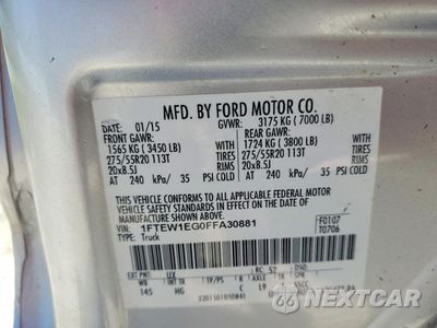 Zdjęcie 13 z 14 samochodu: 2015 FORD F150 SUPERCREW VIN:1FTEW1EG0FFA30881 - miniatura