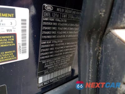 Zdjęcie 13 z 13 samochodu: 2017 LAND ROVER RANGE ROVER SUPERCHARGED VIN:SALGS2FE2HA329417 - miniatura