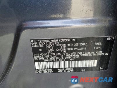 Zdjęcie 13 z 13 samochodu: 2017 TOYOTA RAV4 HYBRID XLE VIN:JTMRJREV9HD135012 - miniatura