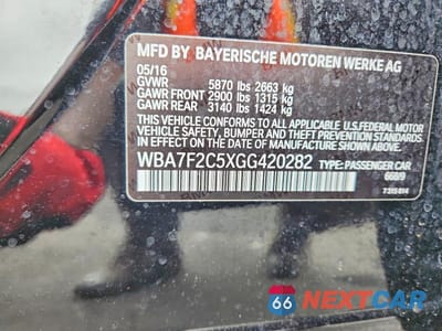 Zdjęcie 12 z 12 samochodu: 2016 BMW 750 XI VIN:WBA7F2C5XGG420282 - miniatura