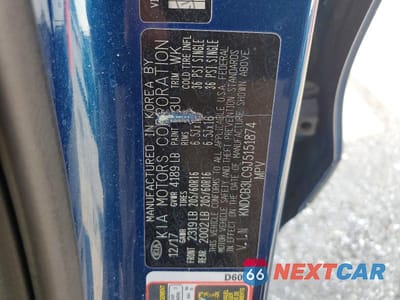 Zdjęcie 13 z 13 samochodu: 2018 KIA NIRO LX VIN:KNDCB3LC9J5151874 - miniatura