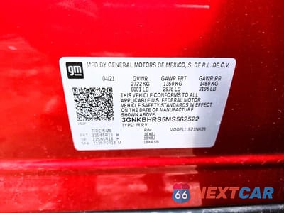 Zdjęcie 13 z 13 samochodu: 2021 CHEVROLET BLAZER 2LT VIN:3GNKBHRS5MS562522 - miniatura