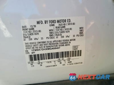 Zdjęcie 13 z 13 samochodu: 2021 FORD EXPLORER XLT VIN:1FMSK7DHXMGA68407 - miniatura