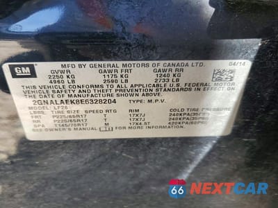 Zdjęcie 13 z 13 samochodu: 2014 CHEV EQUINOX VIN:2GNALAEK8E6328204 - miniatura